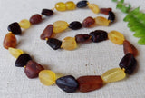 Amber Auksas - Deluxe Raw Bean Multi Baltic Amber Necklace w/ Tag Cert ♥️