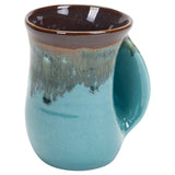 Clay in Motion - The Original Handwarmer Mug: Black and Brown / Left Hand