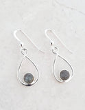 Sosie Designs - Sterling Silver Teardrop Earrings - Labradorite
