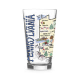 Wet-it! - Fishkiss Pennsylvania 16oz Glass