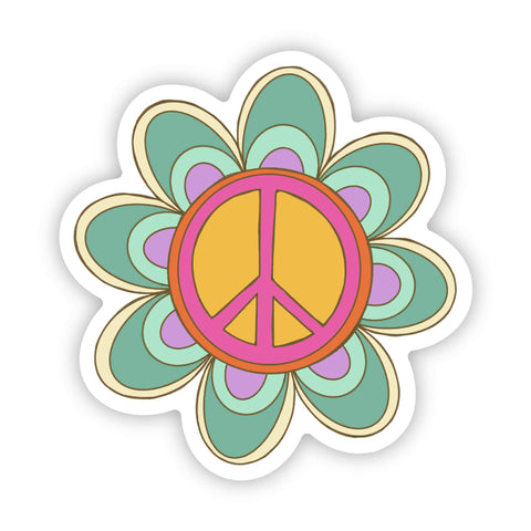 Big Moods - Retro Peace Flower Sticker