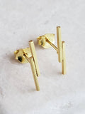 Sosie Designs - #ST500 Gold Double Line Bar Studs