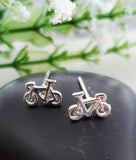 Sosie Designs - #1917 Silver Bicycle Studs