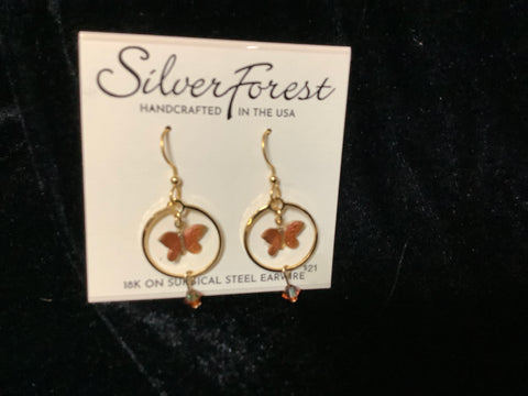 NE-2239B Silver Forest Earrings