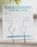 Sosie Designs - Silver Circle Paddle Earrings