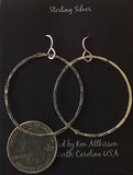 Ken’s handcrafted jewelry - Sterling Silver X-Large Circle Hammered