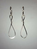 Ken’s handcrafted jewelry - Sterling Silver Earrings Twist/Drop Small