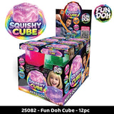 Novelty Brands - Fun Doh Squish & Squeeze Sparkle Cube Fidget Toy