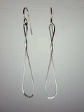 Ken’s handcrafted jewelry - Sterling Silver Earrings Twist/Drop Large