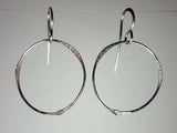 Ken’s handcrafted jewelry - Sterling Silver Earrings Large Circle