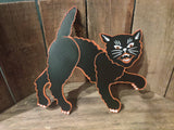 The Sawmill Shop - Primitive Halloween Cat 3D Printed Decor