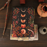 - Vintage Leather Journal Notebook Diary with Moon Print