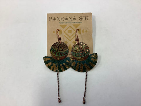 #892 bandana girl earrings