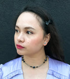 Classic Hardware - Star Ball Choker Black Necklace