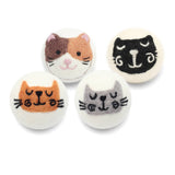 Ethical Global - Cats: Eco 100% New Zealand Wool Dryer Balls Fair Trade: Orange Cat
