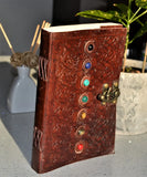 7 Chakra Leather Journal Chakra Stones Meditation