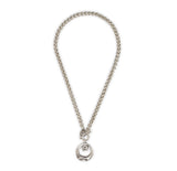 Chanour - Handmade Knit Pewter Crystal Necklace - NN3526