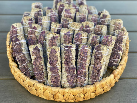 Picki Nicki - White Sage w/ Lavender Flowers Smudge Sticks in Bulk