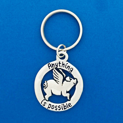 Basic Spirit - Flying Pig Keychain
