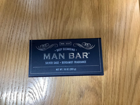 San Francisco Soap / Man Bar Soap - Man Bar Silver Sage & Bergamot 10oz