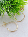 Sosie Designs - Gold Small Open Hoops Studs