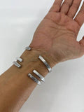 The Artist Jay - Circles Hypoallergenic Aluminum Cuff Bracelet: Small