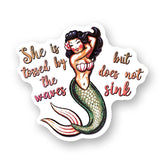 Tipsy Coasters & Gifts - Funny Sticker | She is tossed by the waves mermaid