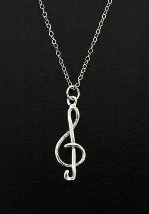 Sosie Designs - G Clef Music Note Necklace