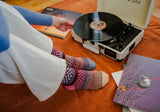 Solmate Socks - Larkspur Crew Socks | Eco-Friendly & Made in the USA: Large (Women 10 - 12 / Men 9 - 11)