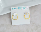 Sosie Designs - Gold over Sterling Silver Diamond Cut Endless Hoops - 16mm