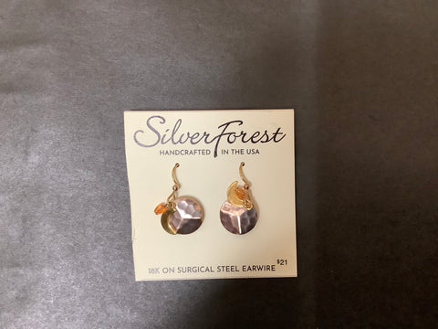 NE-2012A Silver Forest Earrings