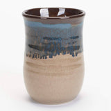 Clay in Motion - The Original Handwarmer Mug: Black and Brown / Left Hand