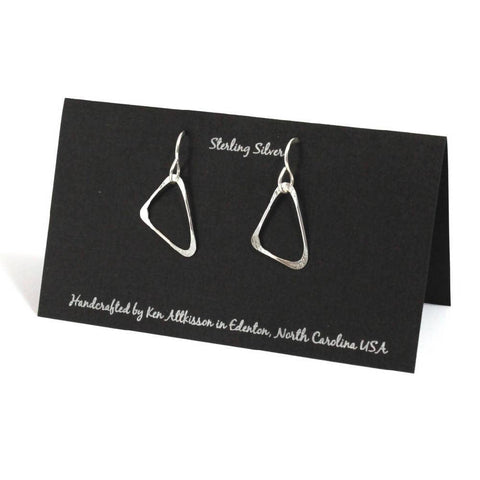 Ken’s handcrafted jewelry - Sterling Silver Earrings Triangle