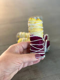 Picki Nicki - White Sage w/ Dried Rose Petals Smudge Sticks in Bulk