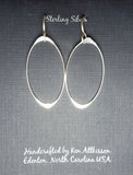 Ken’s handcrafted jewelry - Sterling Silver Earrings Medium Ovals