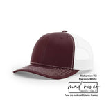 Bigfoot, Sasquatch on Richardson 112 Trucker Hat: Caramel/Black