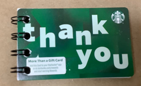 Starbucks…”Thank You “ Mini Journal