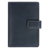 Leather Passport Holder - with Snap Closure: Blue