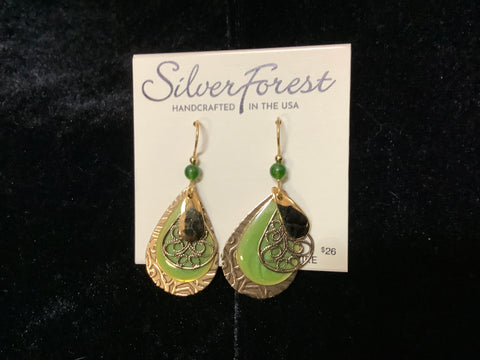 E-8061E Silver Forest Earrings