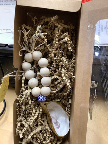 Boxed Oyster Ornament by Artist Lisa Y.