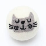 Ethical Global - Cats: Eco 100% New Zealand Wool Dryer Balls Fair Trade: Orange Cat
