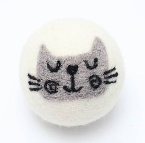 Ethical Global - Grey Cat: Eco Wool Dryer Balls Fair Tradeu