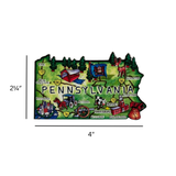 7 Star - Pennsylvania 3D State-Shaped Flexible Souvenir Magnet