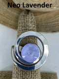 Open Curly Q ring: Plum