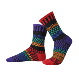 Solmate Socks - Gemstone Crew Socks | USA Made Sustainable Mismatched Socks: XL (Women 12+ / Men 11-14)