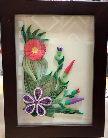 6”x8” Framed Quill Art by Autumn