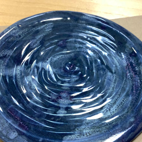 Blue rose plate