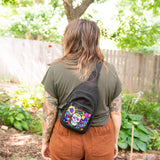 Lucia's Imports - Sugar Skull Sling Backpack: Default Title