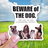 Tipsy Coasters & Gifts - Funny Sticker | Beware of the dog