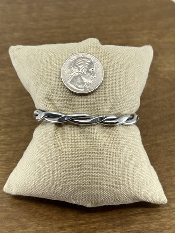 The Artist Jay - Twisted Hypoallergenic Aluminum Cuff Bracelet: Small